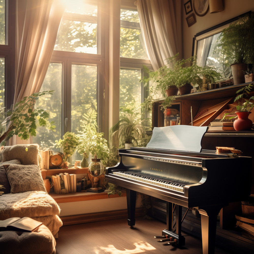 Serenidad Del Ritmo Fluyente Del Piano