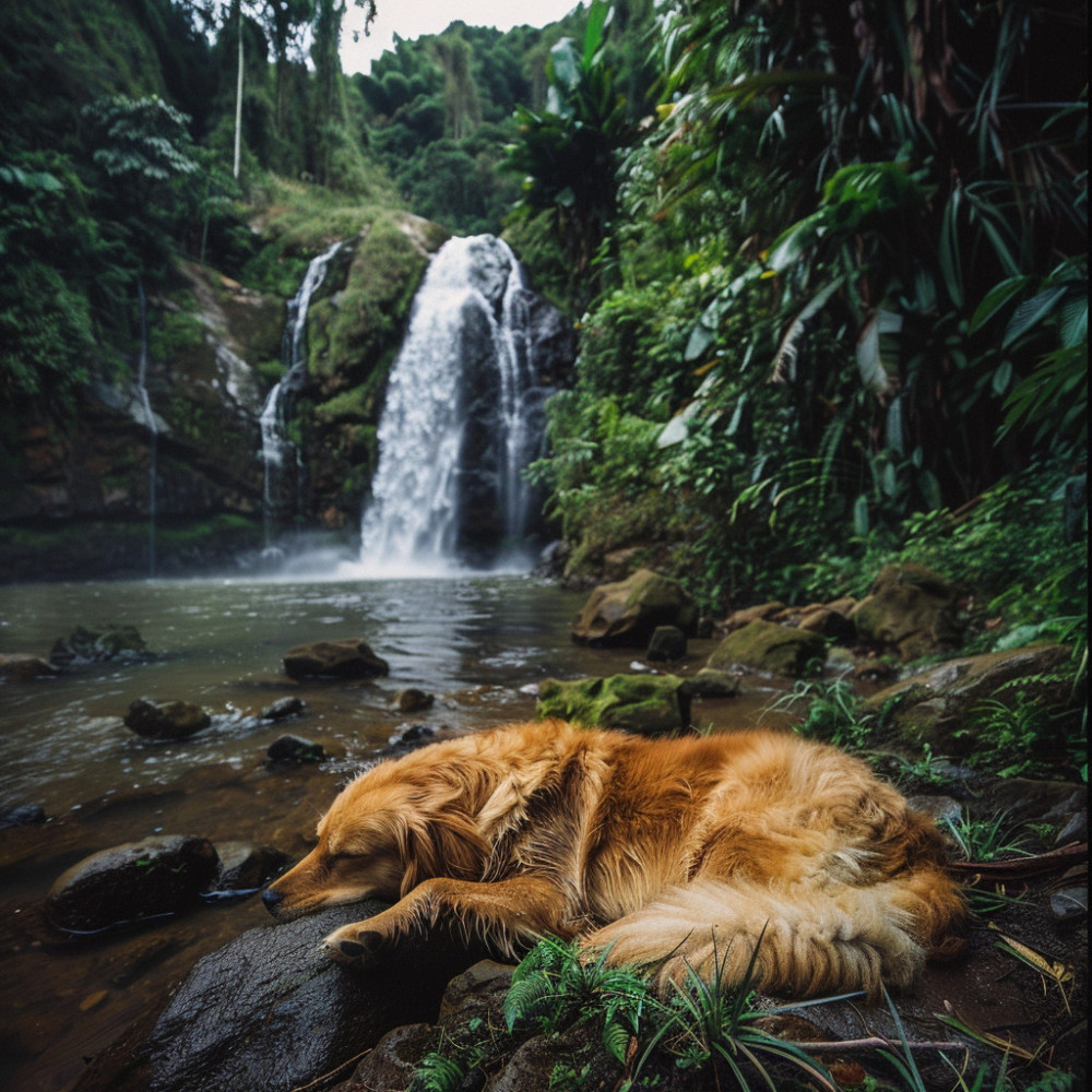 Cascada Tranquila De Las Mascotas