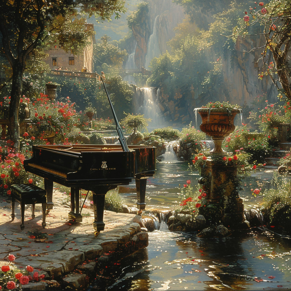 Ambiente De Spa Tranquilo Del Piano