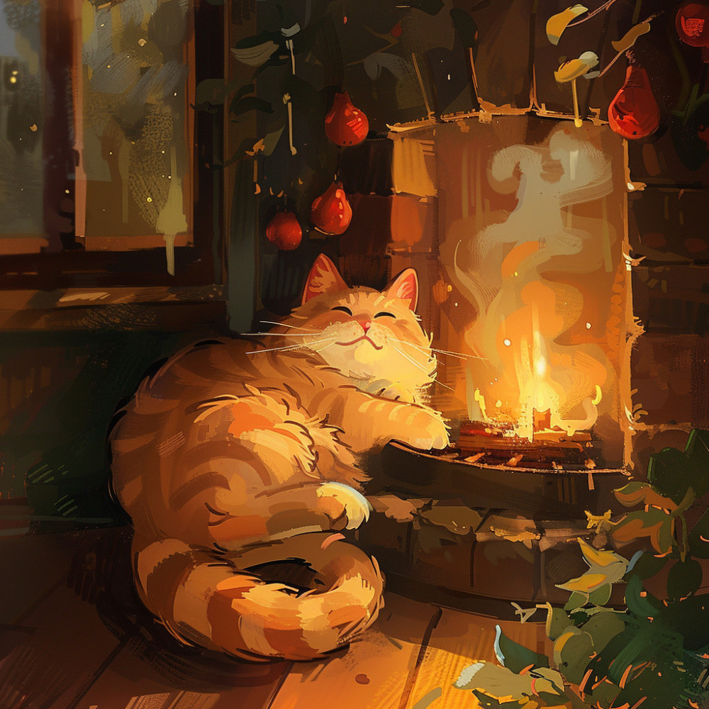 Paz Del Gato En El Fuego