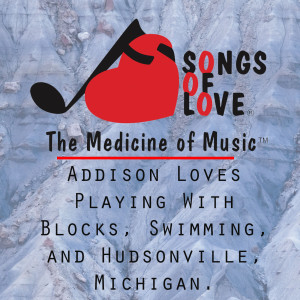 ดาวน์โหลดและฟังเพลง Addison Loves Playing with Blocks, Swimming, and Hudsonville, Michigan. พร้อมเนื้อเพลงจาก S.Swiniarski