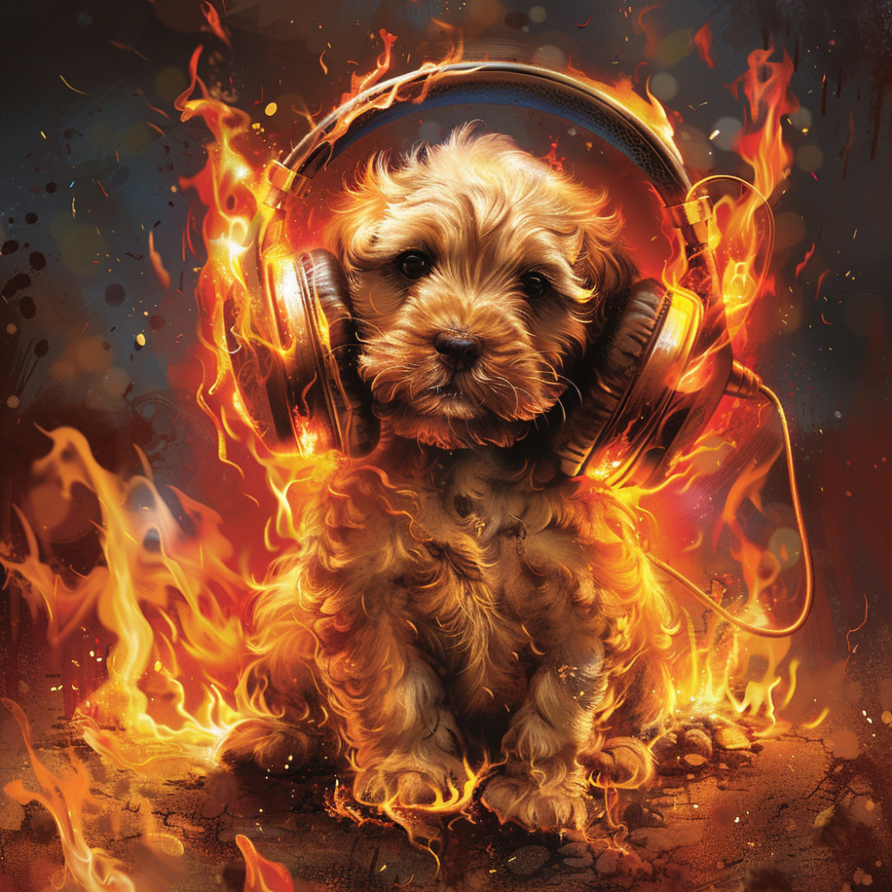 Dogs Flame Calm