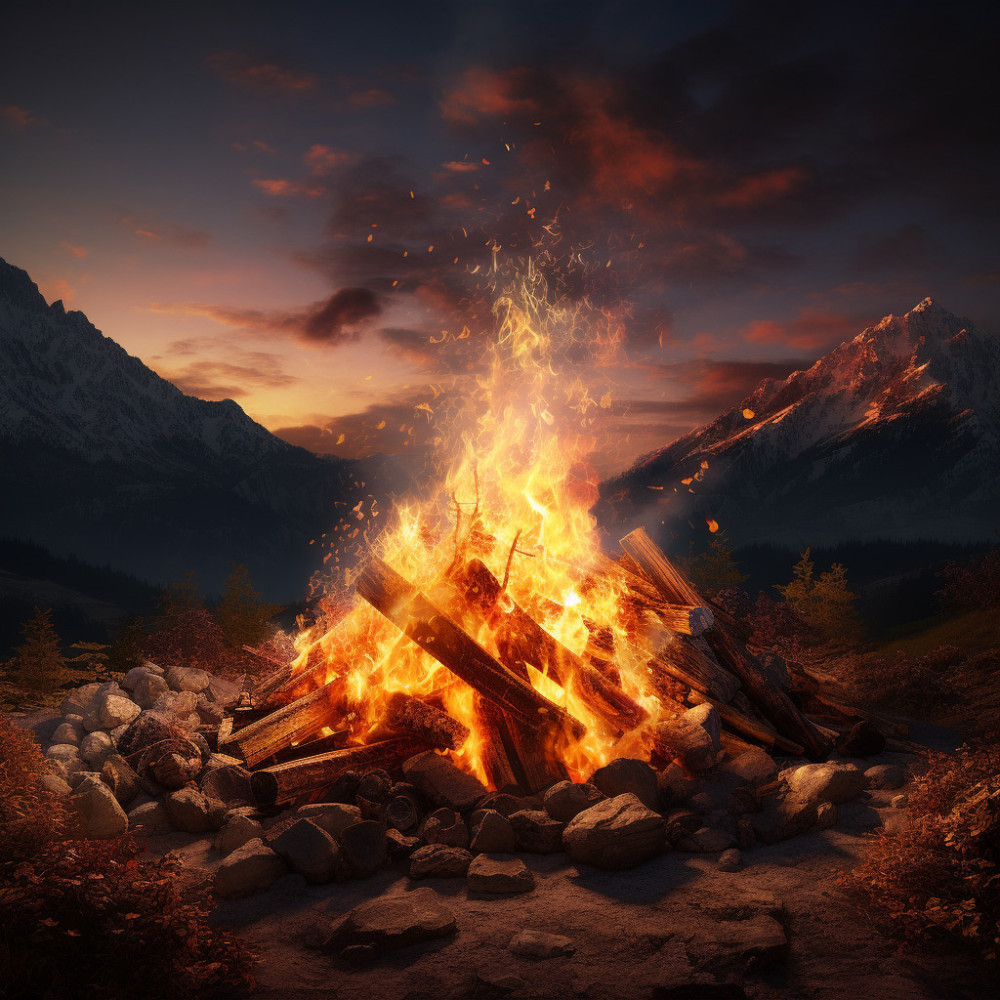 Flames' Soothing Retreat