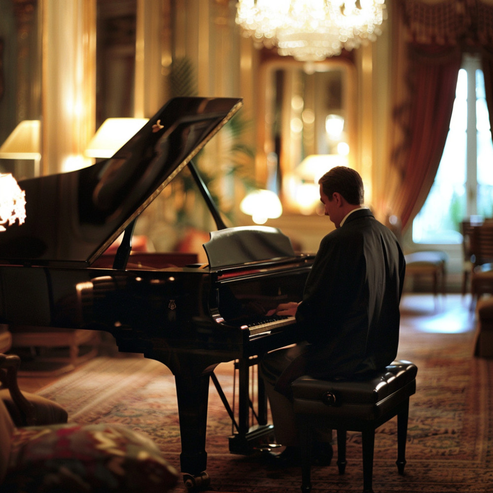 Tema Gentil Del Amanecer En El Piano