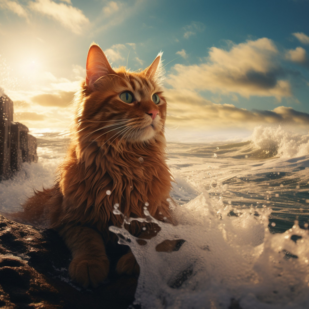 Celebraciones Oceánicas Con Queridos Gatos