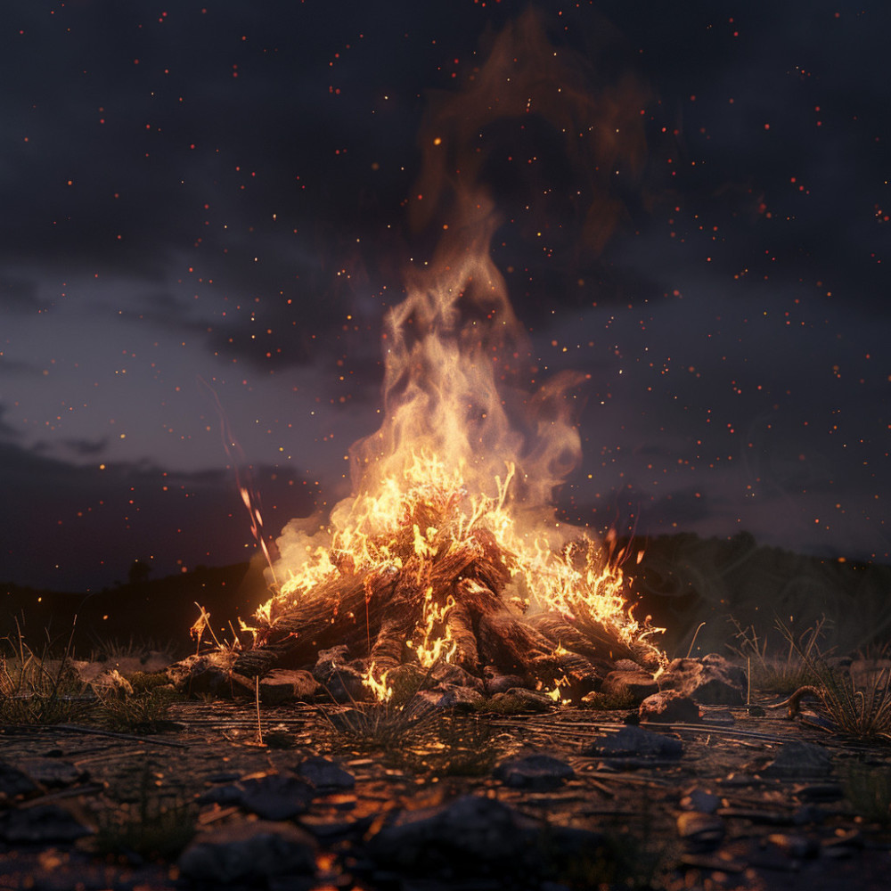 Dogs’ Cozy Fire Time Relaxation