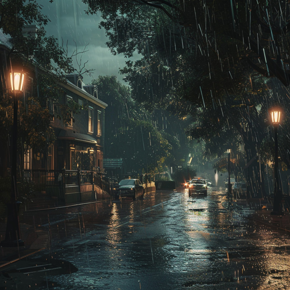 Tranquility in the Rain's Embrace