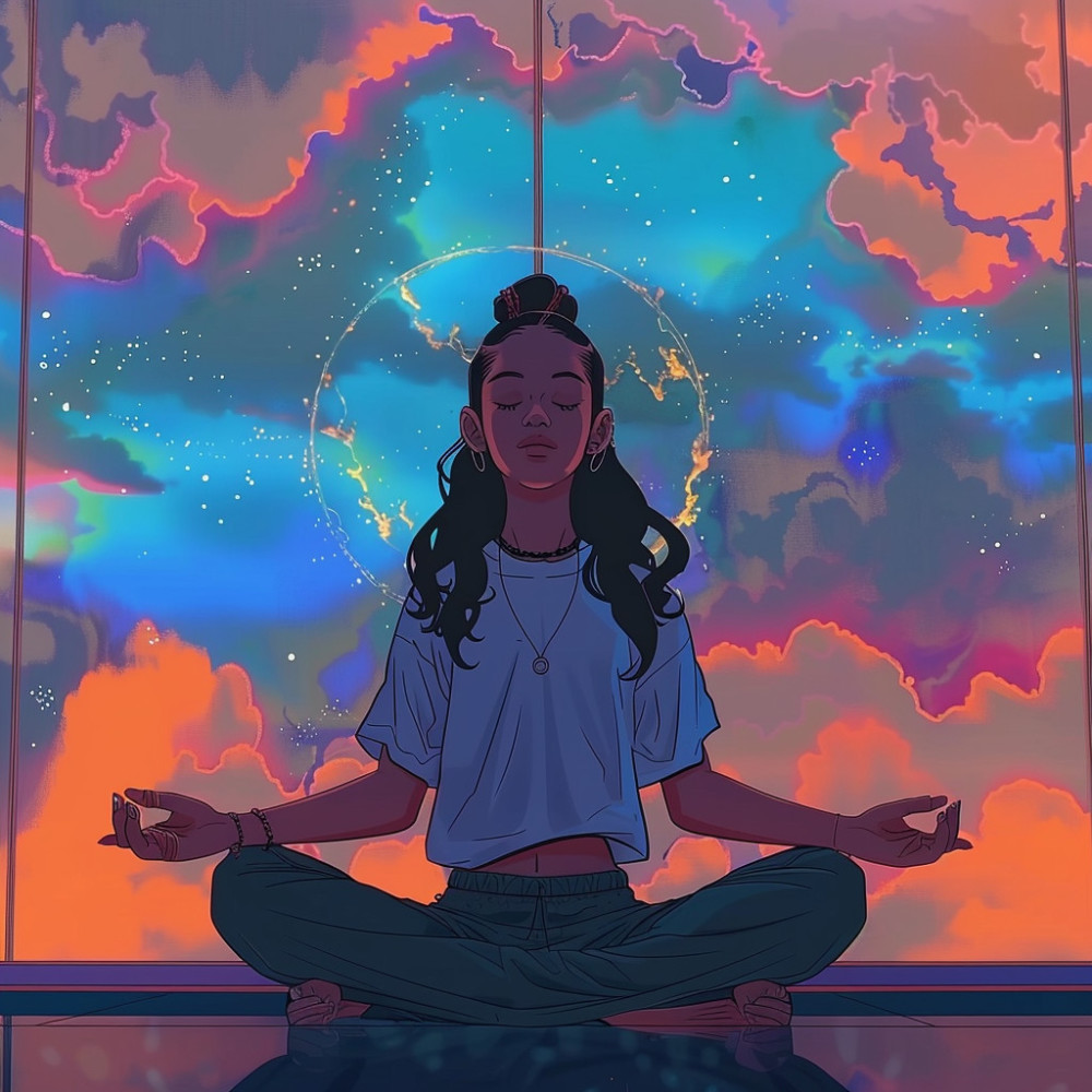 Mindful Serenity in Calm Waves