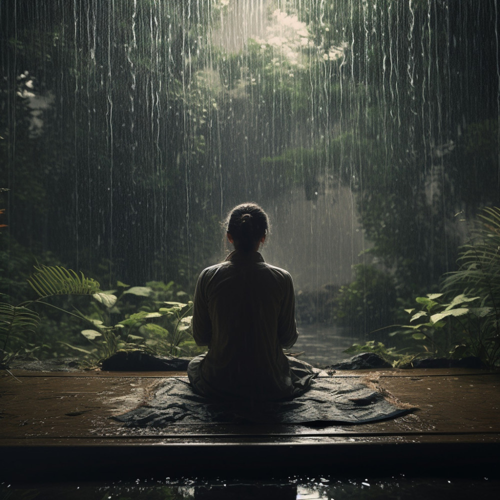 Armonía De Yoga De La Lluvia Tranquila