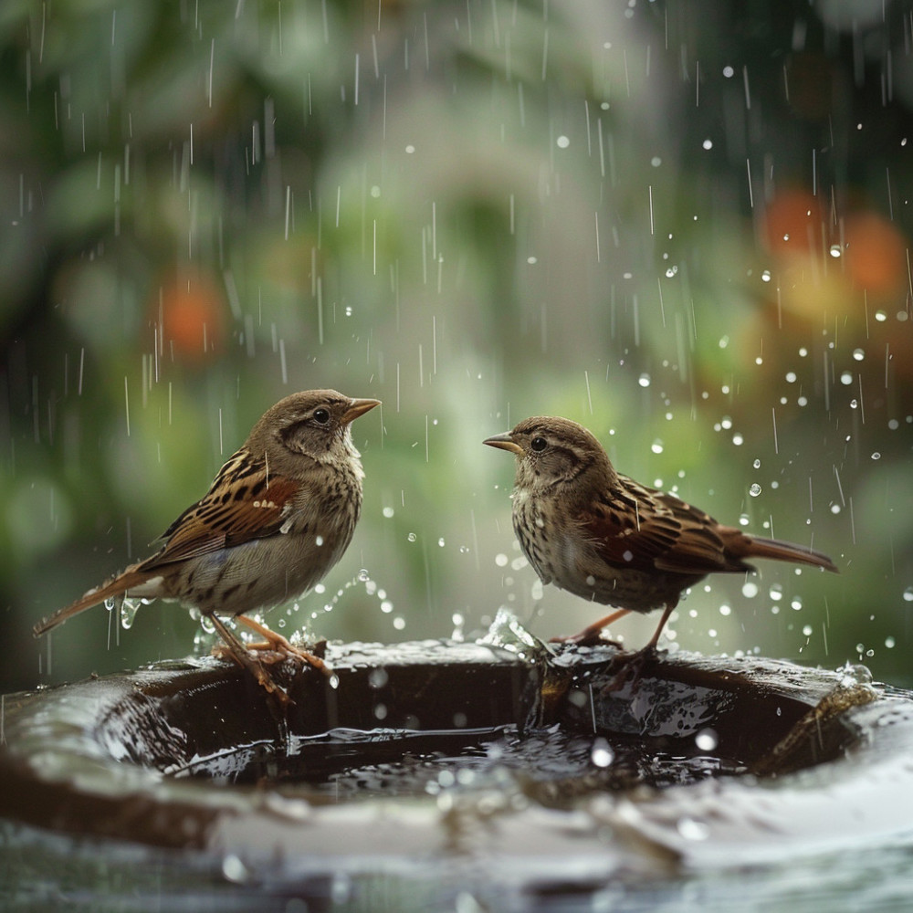 Softened Showers and Birds in Harmony