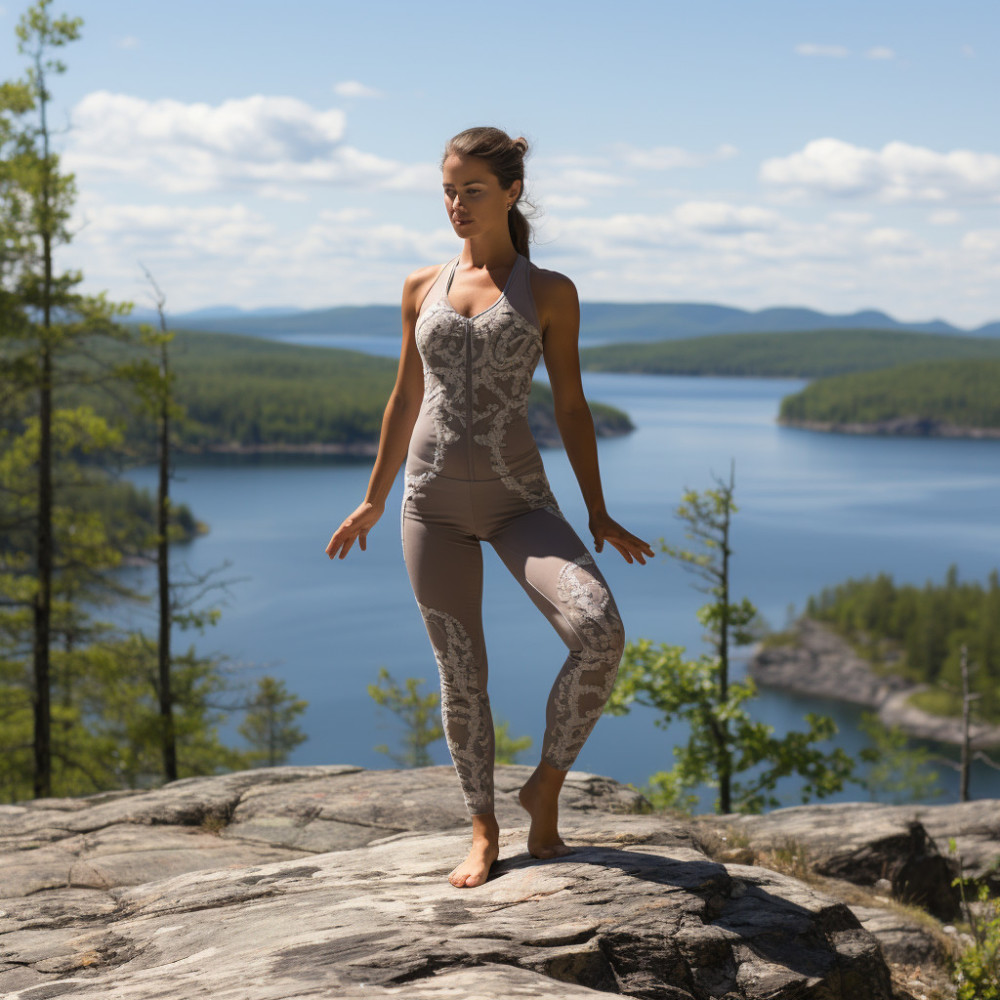 Yoga Junto Al Río Que Fluye