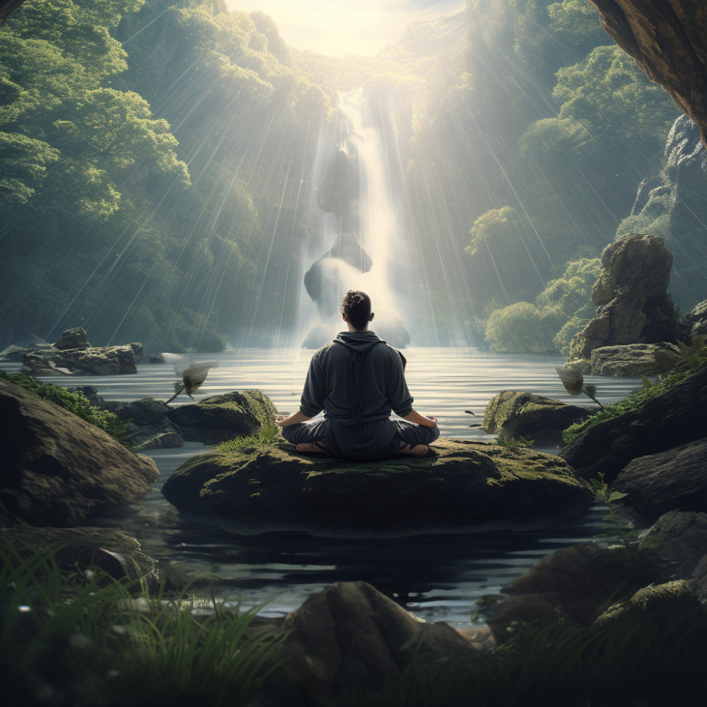 Zen Water Flow for Mindful Reflection