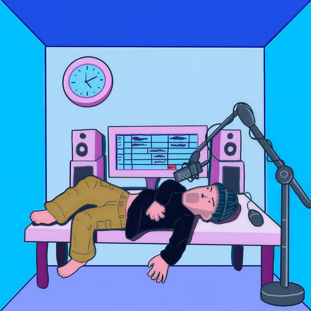 Lying in the blue