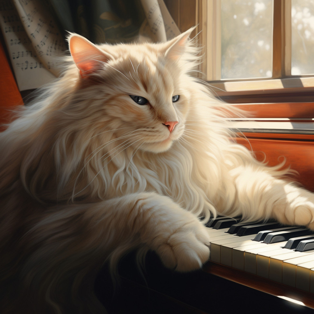 Cats' Piano Time for Relaxation
