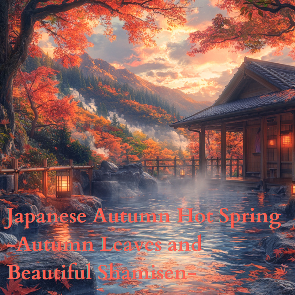 Japanese Autumn Hot Spring -Autumn Leaves and Beautiful Shamisen-