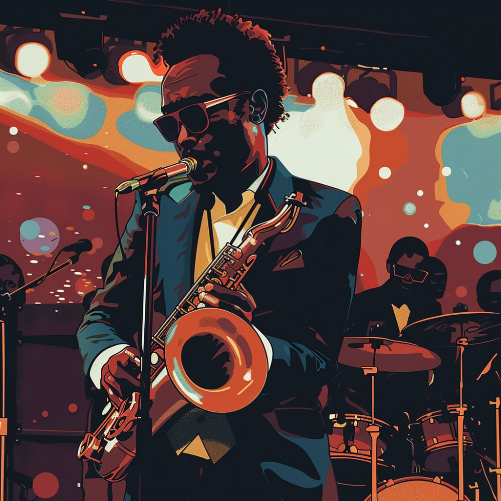 Escena De Jazz De Nueva Orleans