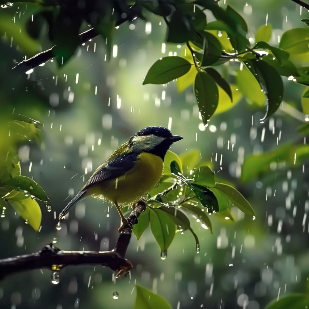 Clarity in Rain Birdsong for Focus