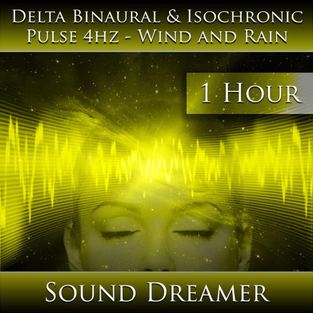 Delta Binaural and Isochronic Pulse 4hz - Wind and Rain - 1 Hour