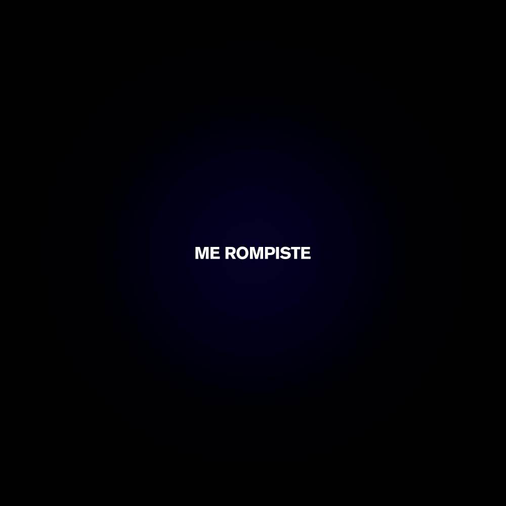 Me rompiste