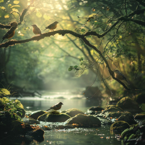 อัลบัม Binaural Nature's Sleep: Creek and Birds Soothing - 92 96 Hz ศิลปิน Binaural Symphony