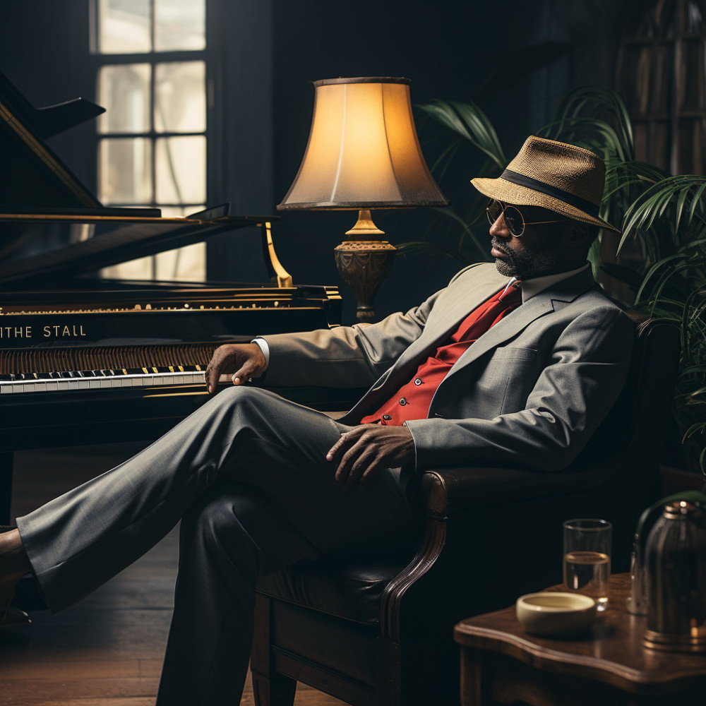 Notas De Jazz Con El Resplandor De La Linterna