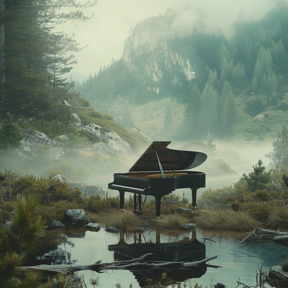 Armonía Del Remolino De Teclas De Piano