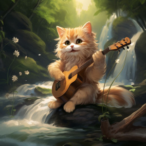 Waterfall Cats: Feline Soothing Tunes
