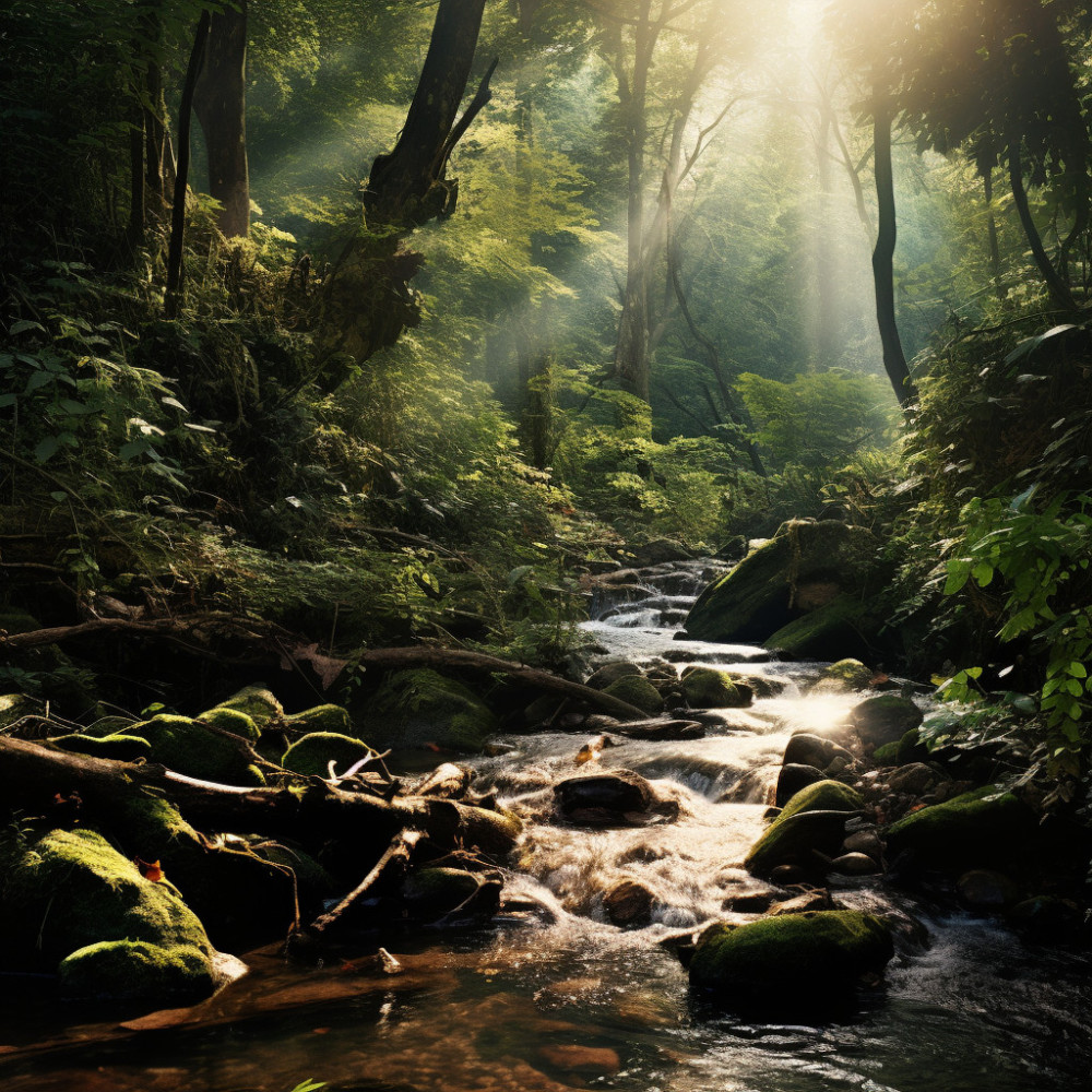 Tranquility in the Stream's Flow