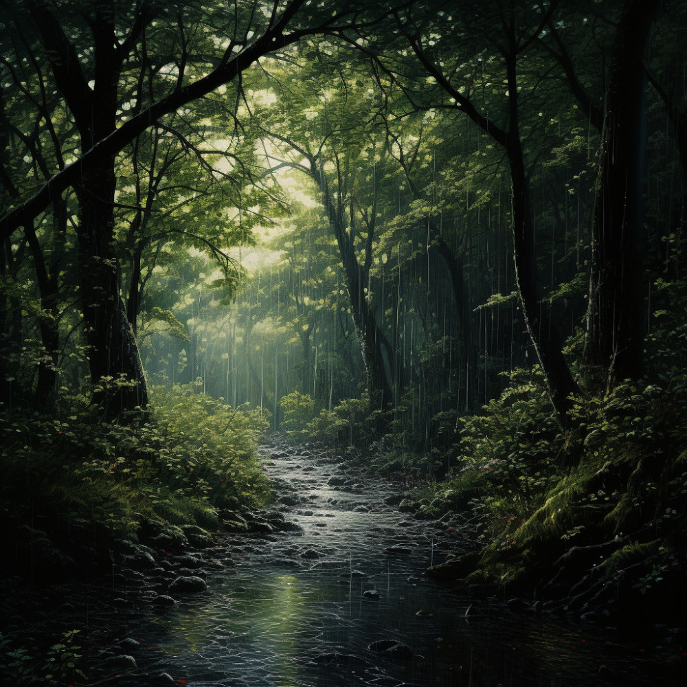 Peaceful Rain Melodies in Nature