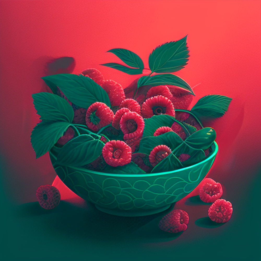Bowl of Raspberries