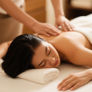 ดาวน์โหลดและฟังเพลง Massage Music Soothes Serenely พร้อมเนื้อเพลงจาก Spa Treatment