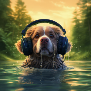 Music For Dogs With Anxiety的專輯Dogs Binaural Walk: Soothing Water Sounds