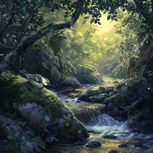 Dreamstatician的專輯Nature’s Lullaby: Creek and Birds Binaural Sleep - 92 88 Hz