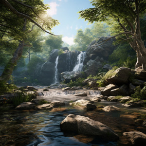 อัลบัม Calm Study by the Waterfall: Soothing Soundscapes ศิลปิน Relaxation Study Music