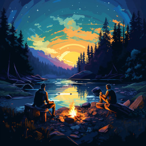 Cozy Fireside Bliss by the Gentle River