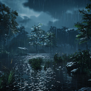 Calm Rain Sounds的專輯Soothing Relaxation: Thunder's Embrace Enhanced by Chilled Rain