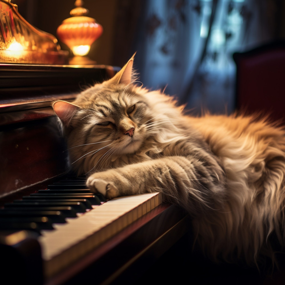 Paisajes De Ensueño De Gatos Armónicos: Cuna De Jazz De Piano Etéreo