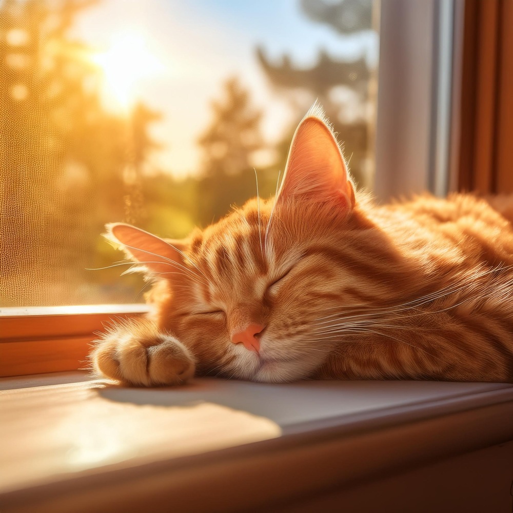 Tranquila Y Relajante Armonía Del Gato.