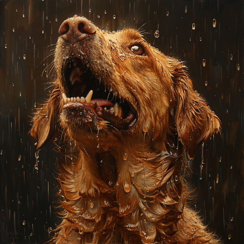 Calma De La Lluvia Del Perro