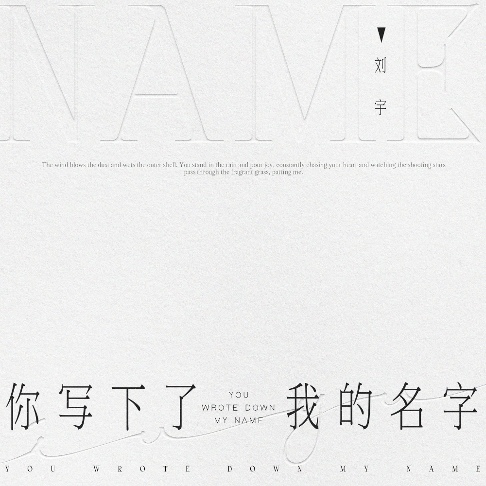 你写下了我的名字