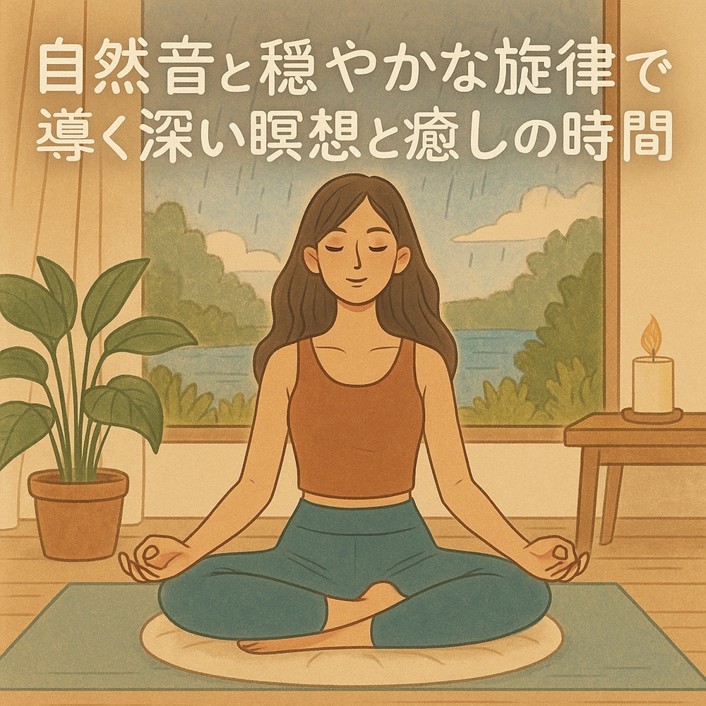 瞑想と睡眠のための波の音とストリングス