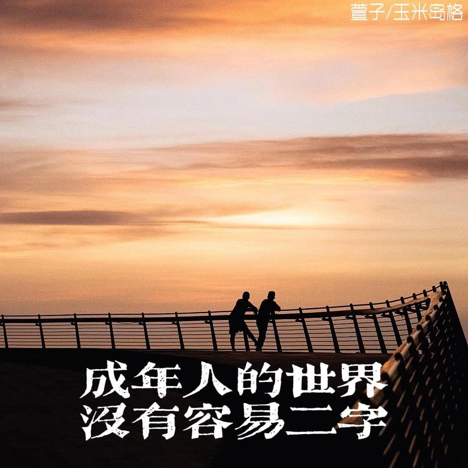 成年人的世界没有容易二字