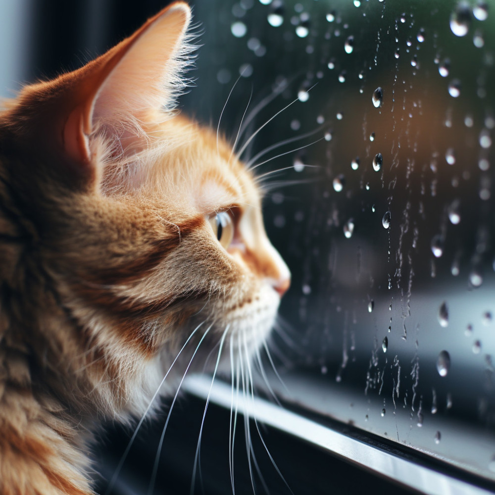 Felinos Bajo Lluvia