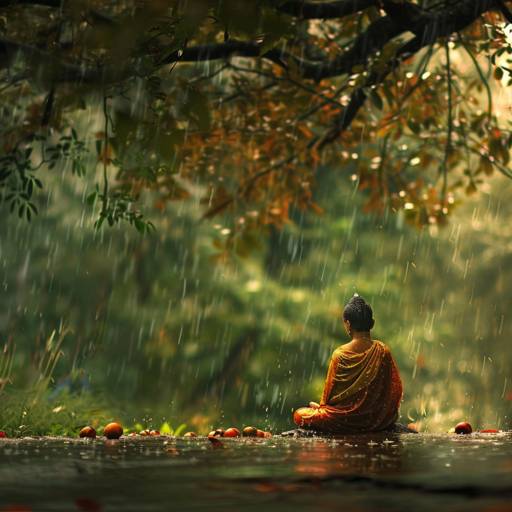 Eco Zen De La Lluvia En La Tranquilidad