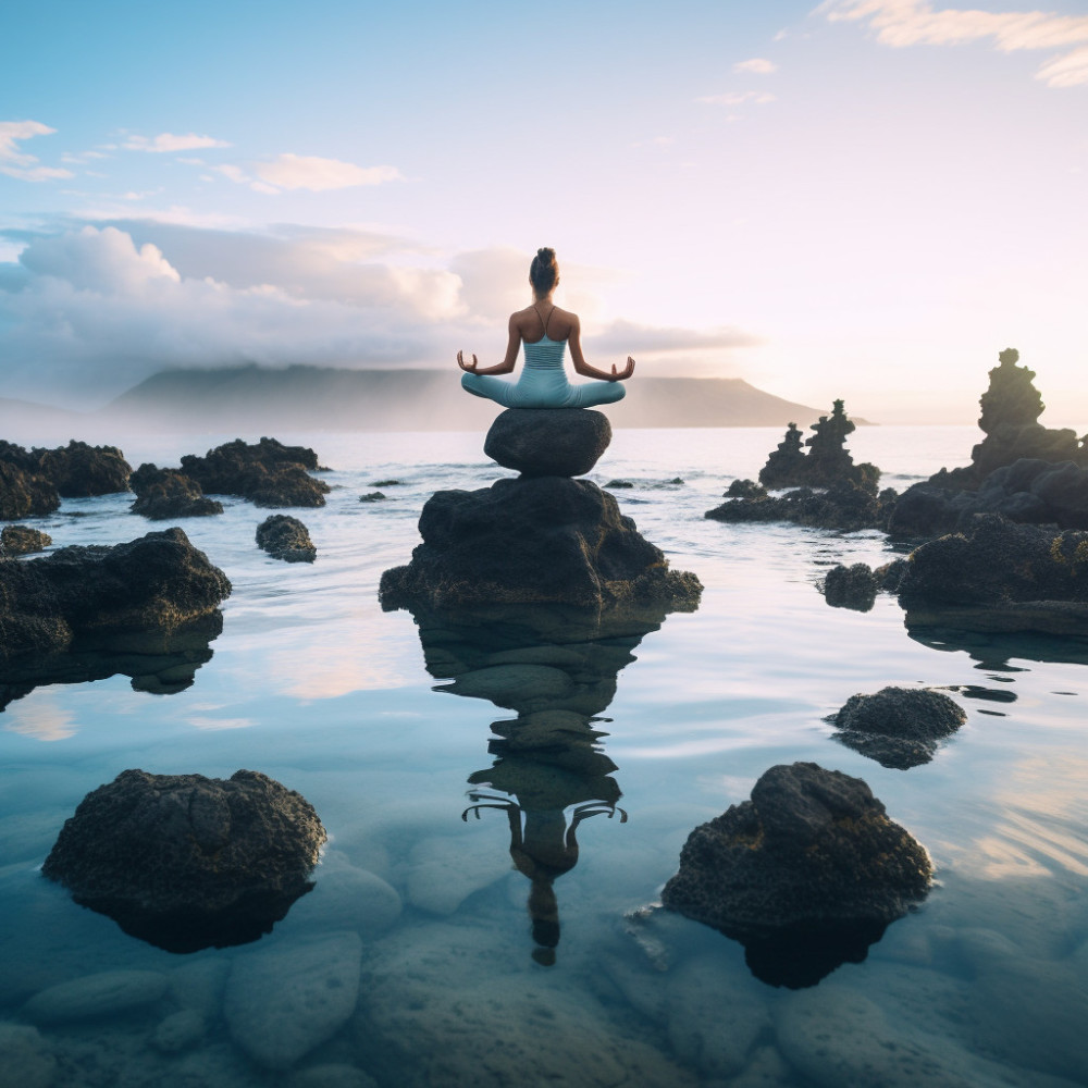 Seaside Lotus Pose