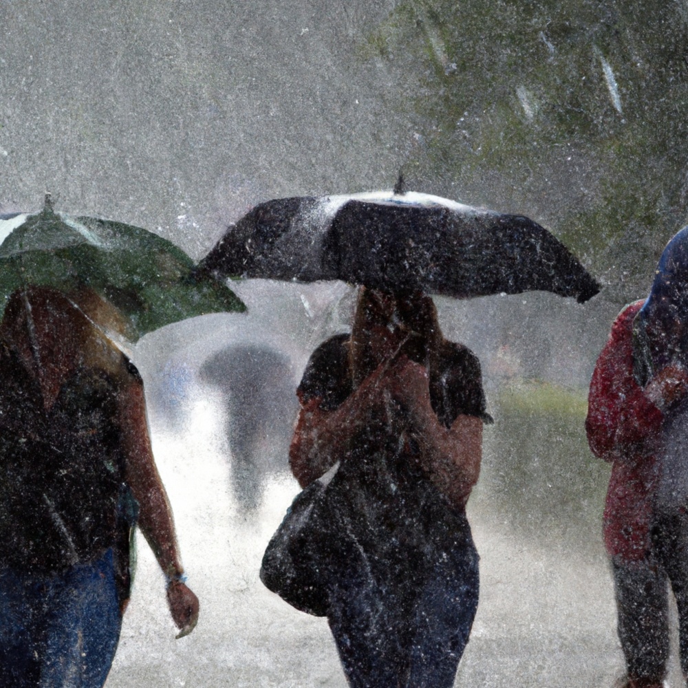 Heavy Rain While Walking Through the City 7