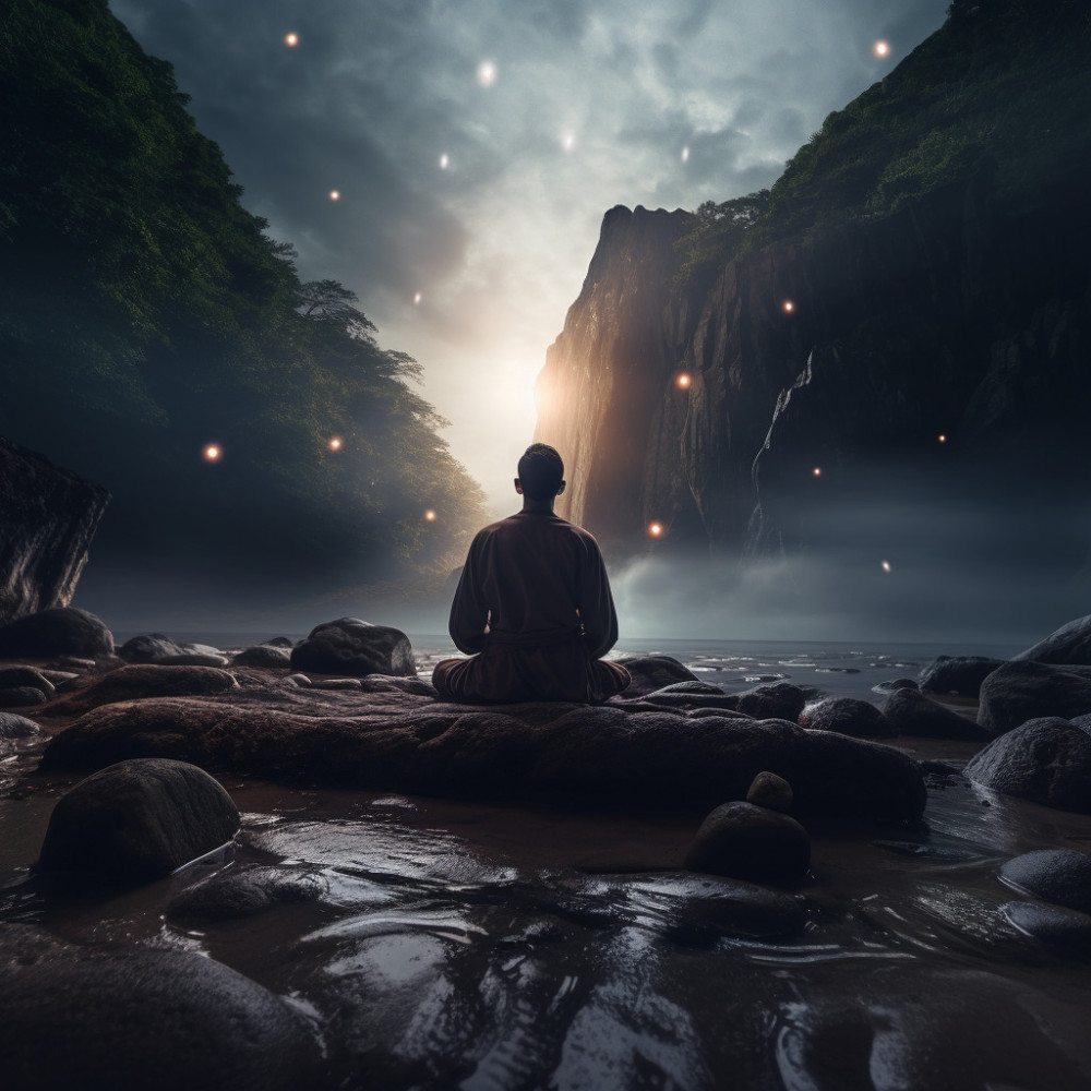 Peaceful Meditation in Echo's Embrace