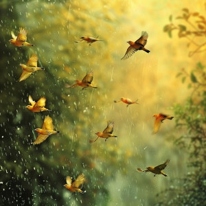 Relaxing Rain Sounds的專輯Binaural Symphony: Rain Soaked Birds and Nature - 92 96 Hz