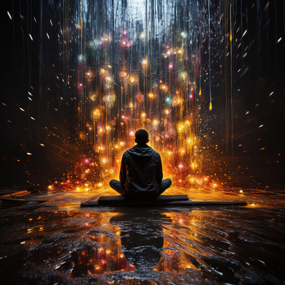Armonía Y Meditación En La Lluvia
