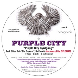 อัลบัม Purple City Byrdgang (feat. Jim Jones (of the Diplomats), Un Kasa & Sheist Bubz) (12") ศิลปิน Purple City